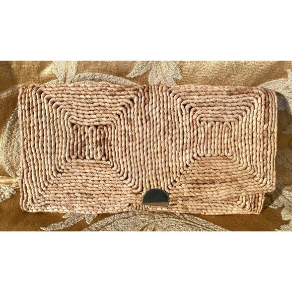 Vintage 70s Purse 1970s Summer Tropical Boho Hippie Vacation Resort Retro Clutch - Picture 1 of 6